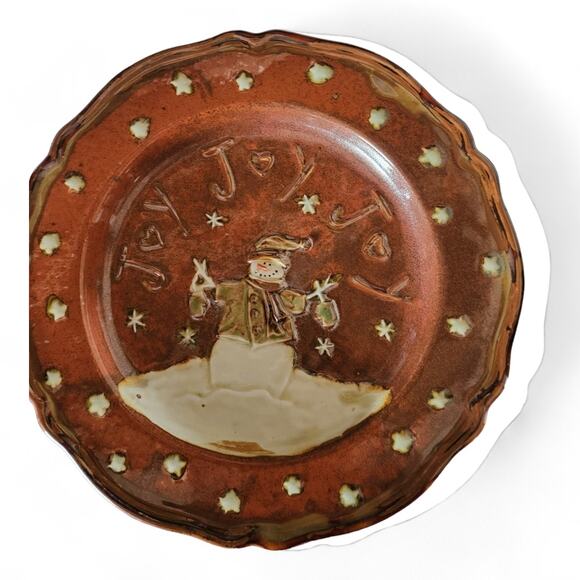 Four stoneware Christmas Plates - Picture 3 of 9